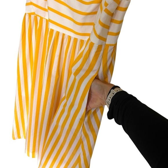 NWT J. Crew Strappy Tie Back Sundress in Marigold Stripe size 12 Coastal - Picture 8 of 16